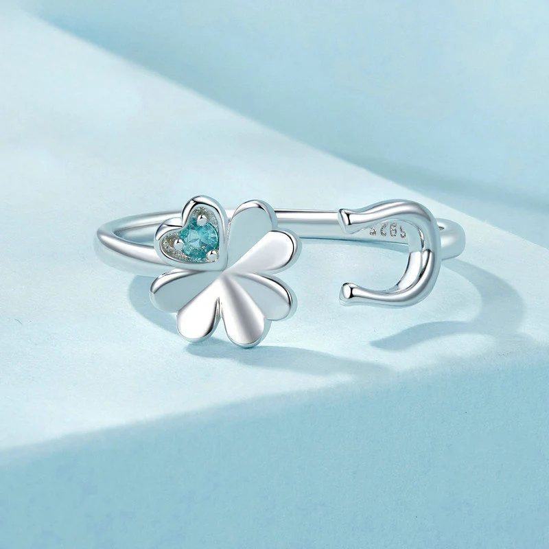 Charming Clover And Horseshoe Ring